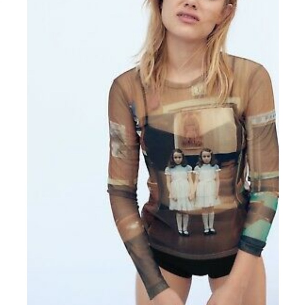 Zara x The Shining sheer long sleeve